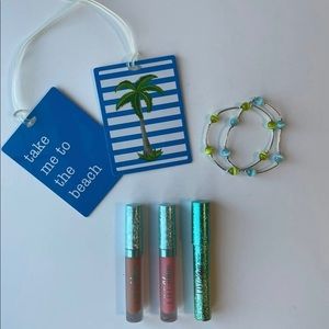 Forever in Fiji lip kit with a matte lip, gloss, lip scrub & beachy accessories